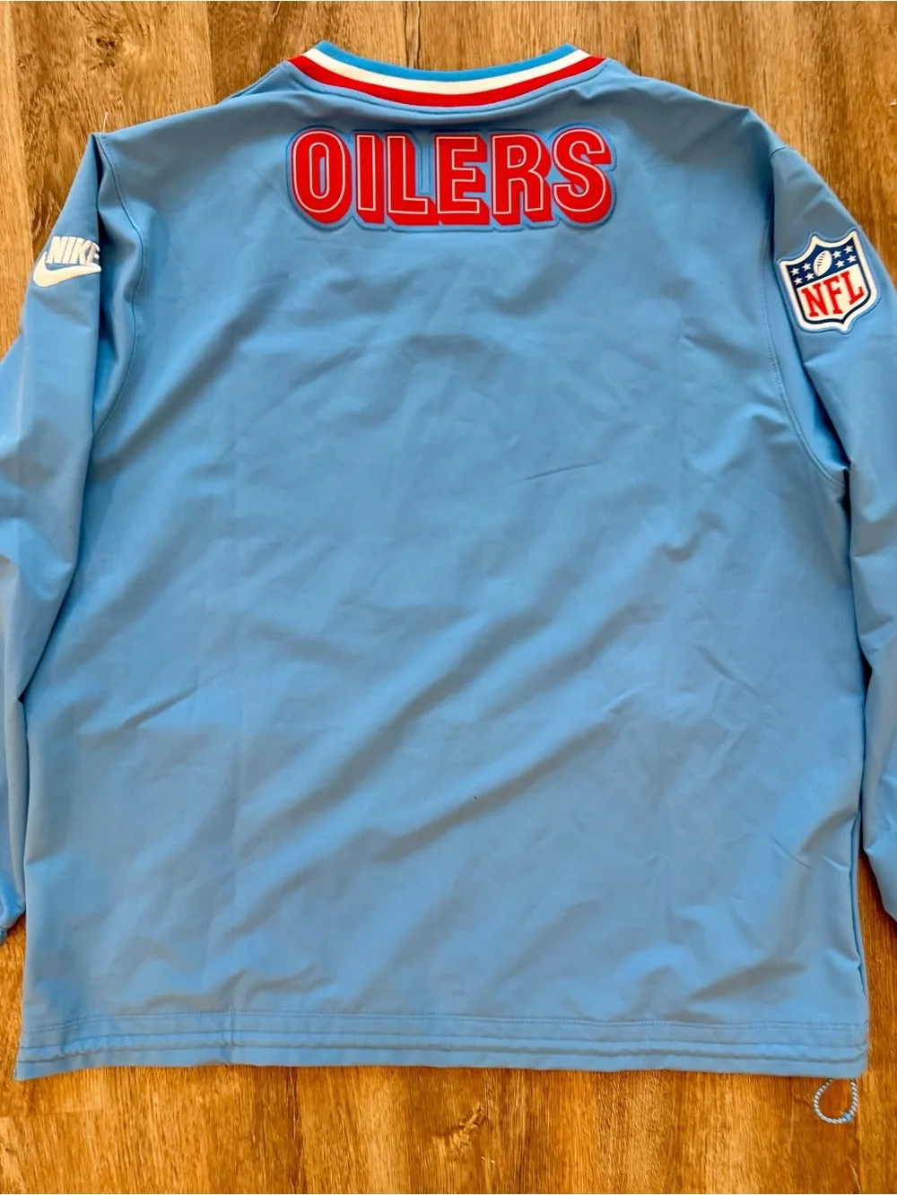 VTG 90s Men’s XL NFL Nike Houston Oilers Throwback Pullover Windbreaker Jacket